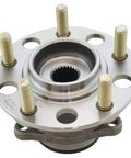 Front view of Rear Wheel Bearing And Hub Assembly Set For 2007 2013 Mitsubishi Outlander AWD And 2012 2015 Lancer SE Plus 2016 2017 Lancer AWD Two Piece Replacement Kit Driver And Passenger Sides.