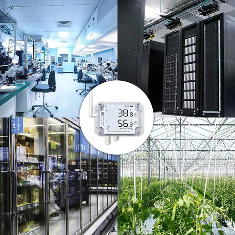GS1 AETH1RS Ethernet And WiFi Temperature Humidity And Illumination Sensor with data logger in labs, server rooms, and greenhouses