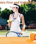 Woman in sports attire using 24 Pack Self Adhesive Bandage Wrap 2 Inch Wide 5 Yard Long Cohesive Tape on wrist during tennis game
