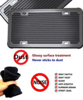 Clear Bubble License Plate Cover With Silicone Frame for US plates, dust-resistant, anti-scratch, and noise-free design.