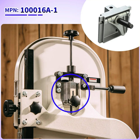 Heavy Duty Alloy Upper Wheel Hinge And Bracket Assembly For 14 Inch Jet Cast Iron Saws Fits JWBS-14CS JWBS-14DXPRO And Jet 100016A-1 installed