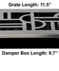 Art Deco Floor Register 4x10 Inches Brushed Nickel 8 Pack Sleek Vent Cover For Floor Heating And Cooling Damper Box Compatible Modern Grille