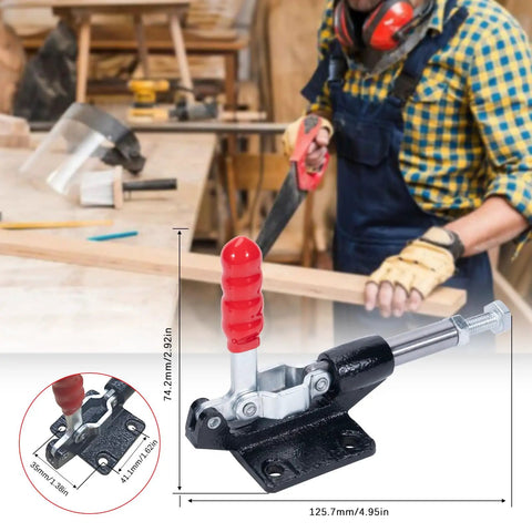 Premium 4 Pack Heavy Duty Push Pull Toggle Clamps Delivering Rock Solid 500 Lb Gripping Power, Precision Machined For Shop Benches And Custom Jigs, No Sweat Operation All Day Long