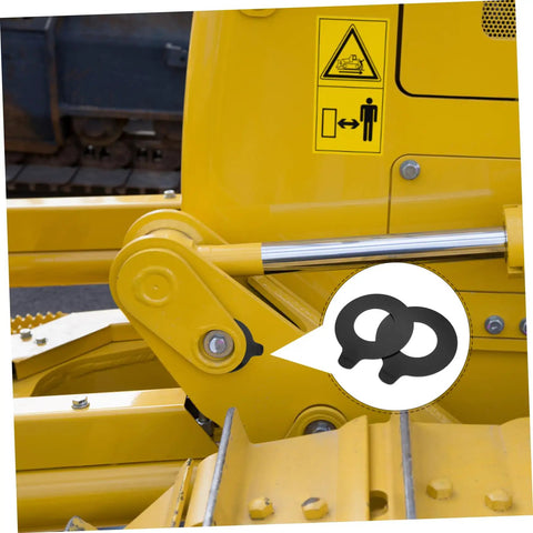 Two Piece Excavator Shim Kit With Round Rubber Washers For Noise Dampening And Shock Absorber Pads, Designed For Heavy Duty Machinery, Ideal Boom Bushing Replacement, Vibration Reduction, And Prolonged Equipment Life on excavator arm