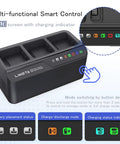 DJI Mavic 3 Pro Battery Charger Hub 200W Fast Charging Station showing LCD and button for mode switching, charge all three batteries at once.