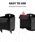 Heavy Duty Wheelbarrow Storage Bracket With Wall Mount Black Sturdy 80 Lb Capacity Outdoor Garden And Workshop Space Saver