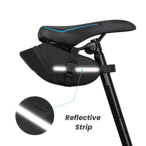 Ride Ready Under Seat Bike Saddle Bag Ultra Durable PU Diamond Grid Pouch For Mountain And Road Bikes Water Resistant Wedge Pack