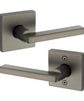 Halifax Interior Square Passage Door Handle Lever For Closet And Hallway Doors Reversible Nonlocking Gunmetal Finish