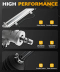 Close-up views of Direct Fit Hydraulic Power Steering Rack And Pinion For 1993 to 2002 Toyota Corolla components.