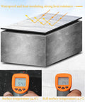 Heavy Duty Self Adhesive Ice And Water Shield Roof Underlayment installed on surface with temperature readings showing heat resistance.