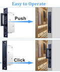2 Pack 5.5 Inch Pocket Door Edge Pull With Push Automatic Pop Up Switch Hidden Flush Handle for sliding doors
