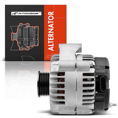 Drop In Replacement 12V 105A Alternator For GM Trucks And SUVs Direct Fit With 6 Groove Pulley And 4 Pins Fits Chevrolet Silverado