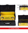 Yellow tool box from Pro Grade Heavy Duty Lockout Tagout Kit With Safety Padlocks Hasps Ball Valve And Valve Lockouts Steel Cable