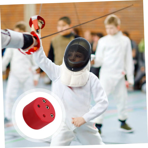 Child fencer practicing with Pro Grade Fencing Gear Testing Sensor and Electric Testing Station for high precision checks.