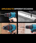 Rugged Brushless Cordless Drill Delivers 55 Nm Of Knob Twisting Torque And Twin Speed Settings for various materials like wood, metal, and masonry.