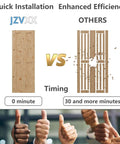 Comparison of No Assembly Bi Fold Barn Door Set 30x84 with others, highlighting quick 0-minute installation for spruce wood panels.