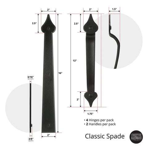 Magnetic Garage Door Hardware Kit 6 Piece Made From UV Stabilized ABS Plastic No Rust Or Flake Kid And Pet Safe Includes Two 12-Inch By 2-Inch Magnetic Handles For Quick Easy Install