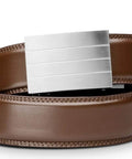 Men's Full-Grain Leather Track Belt With Evolve Stainless Steel Buckle Micro Adjustable Hidden Track System Delivers Over 40 Sizing Positions In One Quarter Inch Increments For A Perfect Fit Everyday