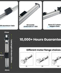 KHMOS HMS40 linear guide rail module with NEMA23 motor on 6061 aluminum rail for 3D printer CNC