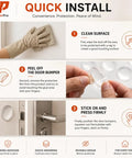 Clear Cabinet Door Bumpers Three Eighths Inch Self Adhesive Rubber Cushions installation instructions