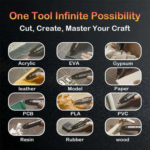 Cordless Ultrasonic Craft Cutter Kit For DIY Projects Multi Material Cutter For Acrylic EVA Leather PLA PVC Resin and Wood