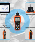 Built Like A Tank Digital Contact Tachometer nails 50 to 19999 RPM with ergonomic design and clear LCD display.