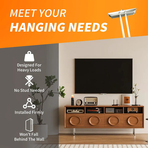 Heavy Duty Drywall Anchor Bolts Kit Tough As Nails Quarter Inch By Twenty Threads Holds Up To 270 Lbs Each In Half Inch Drywall for TV Mounts and Shelves