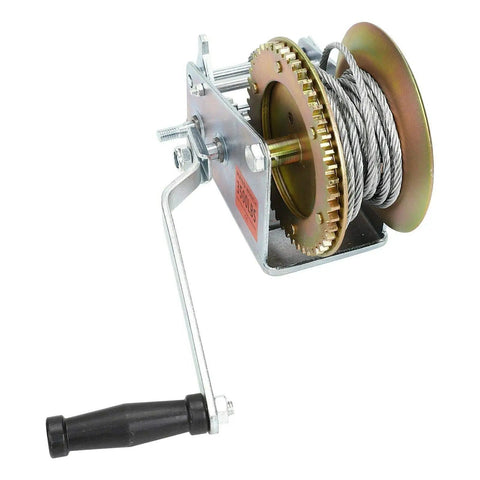 600 Lb Hand Winch With 26.3 Ft Steel Cable, Two Way Adjustable Manual Crank Winch For Boats, ATVs, Trucks, Trailers, And Marine Use