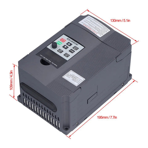 AT1-2200S Variable Frequency Drive 2.2KW 220V Single Phase VFD Inverter Converter with easy wire setup, top view