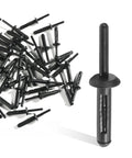 Hella Tough Heavy Duty Plastic Rivets Auto Body Repair 50 Pack solid black clips for fender liners and bumper covers.