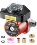Straight Up Hot Water Recirculating Pump Kit With Built In Timer For Fast Sink And Shower Flow 10 Gpm 0 13 Hp 110 Volt Electric Motor close-up view with timer and accessories