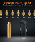 7 Heat Set Insert Tips And 1 Soldering Iron Adapter For Brass Heat Set Inserts In Plastic 3D Printer Parts for M2 to M8 sizes
