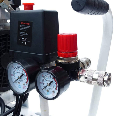 Air Compressor Pressure Regulator With Dial Gauge 0 To 175 PSI For Air Tools And Home Garage Use Four Way Valve Easy Install