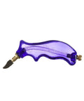 Pistol Style Glass Cutter With Ergonomic Grip showing purple ergonomic handle and cutting wheel, ideal for precise glass scoring.