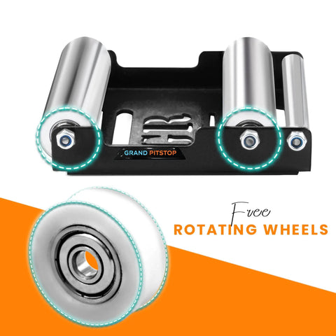 Motorcycle Wheel Roller Stand With Ramp Support For Easy Tire Cleaning And Chain Lubing Portable Paddock Style Stand For Bikes