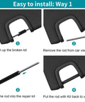 Installation steps for Jeep Wrangler Sun Visor Repair Kit 6 Pack Rubber Black Tube For Driver And Passenger Side 2007-2017 JK JKU