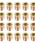 Wood Furniture DIY Friendly Heavy Duty Threaded Insert Nuts M6x13mm, 20pcs, galvanized carbon steel, hex socket drive, for wood joints