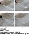 Amazon pressure washer nozzle tips set, 4 color-coded angles (0°, 15°, 25°, 40°), 1/4 in quick-connect, up to 4500 PSI, 2.5 GPM