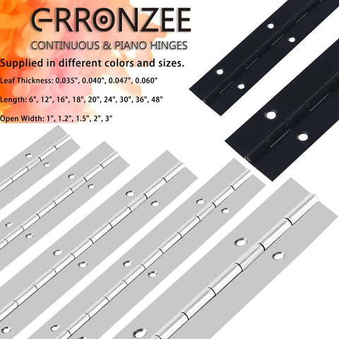 2 Pack 30 Inch Long Stainless Steel Piano Hinge Continuous Hinge For Cabinets Doors And DIY Wood Boxes 3 Inch Open Width Heavy Duty