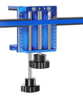 Easy Cabinet Door Fixing Clip For Quick Home Installations shown in blue aluminum with steel components