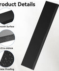 Rugged HDPE Black Plastic Block Half Inch Thick Ideal For DIY Crafts Projects And Home Improvement 12 By 3 Inch Size