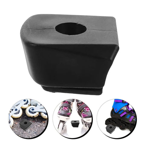 2 Pack Roller Skate Toe Stops And Brake Pads Non Slip Rubber Quad Skate Braking Blocks Black Replacement Skater Brake Parts