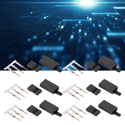 Cold Pressed RC Connector Kit With 3 Pin ABS Brass Housing Built Tough Easy Installation High Performance For Model Aircraft
