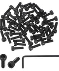 Top Notch 12.9 Grade M3 X 10Mm Hex Socket Head Capscrews With Hex Key Rugged Black Carbon Steel Bolts 50 Pack assortment of screws and hex key