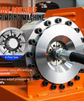 Close-up of Hot Shot Hydraulic Hose Crimper, Electric High Pressure Machine showing 8-petal seat and pressure gauge.