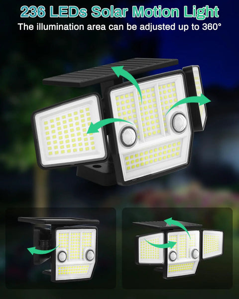 Tough As Nails Solar Security Lights With Snappy Motion Detection And Adjustable Wide Angle Led Panels For Backyard Pathway Garden Yard Walkway Weatherproof Outdoor Fence Lighting With Ground Mounting Stakes Included
