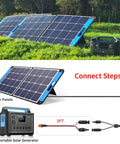 Heavy Duty Solar Extension Cable To Xt60I Plug 10 Awg 2 Foot Solid Tinned Copper Wire with solar panels and generator setup.
