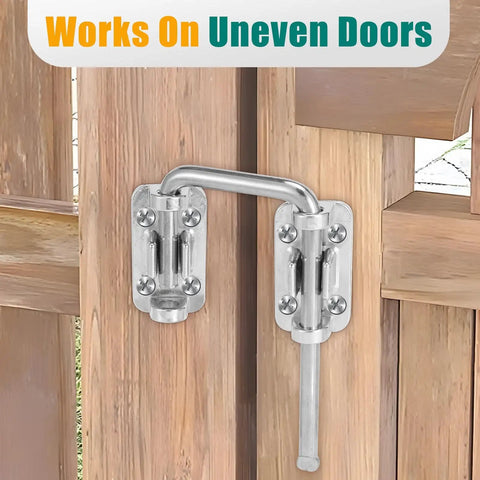 Sliding Glass Door Lock For Patios And Doors Kid Safe Lock And Loop Latch Flexible Install For Uneven Doors Hardened Steel Construction