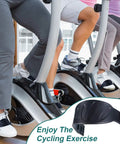 Cyclists using 2 Pairs Universal Exercise Bike Pedal Straps For Home Gym Durable Rubber Straps Built Wider And Longer For Maximum Comfort