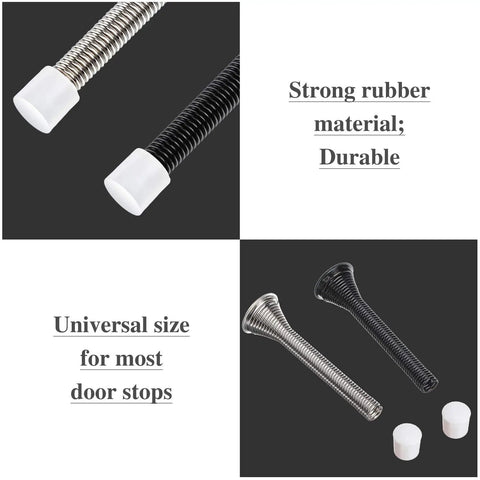 Door Stop Bumper Tips 0.39 Inch Rubber Stopper Caps For Door And Wall Protection White 20 Pieces Universal Fit